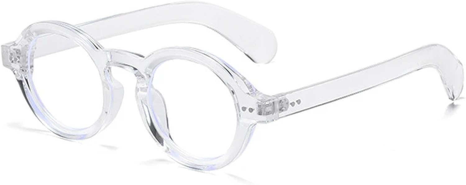 

Солнцезащитные очки с защитой от УФ-излучения UV400 | Круглые женские очки с заклепками, мужские очки с игрой слов, для занятий спортом на открытом воздухе и вождения DSVIGF, Transparent Clear