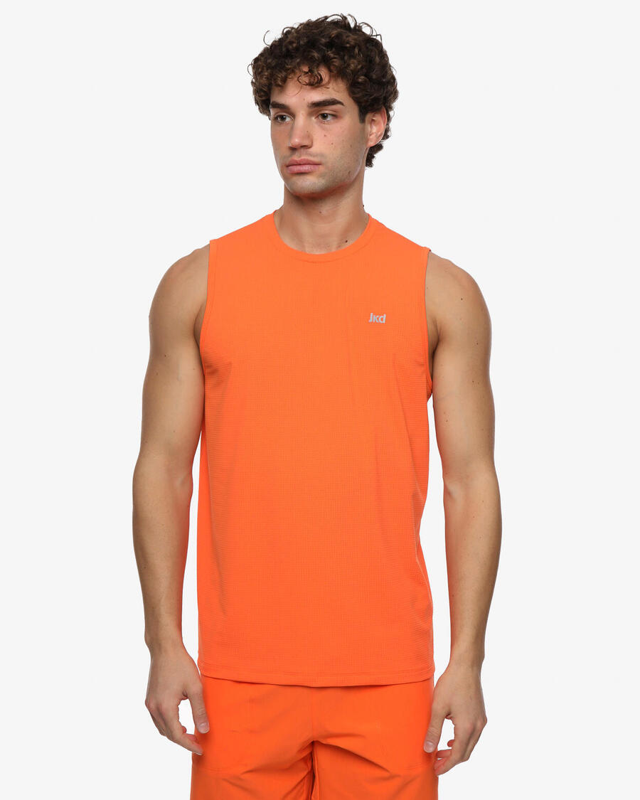 

JAKED Оранжевая синтетическая майка для фитнеса для мужчин