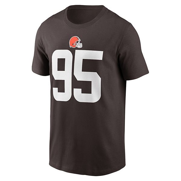 Футболка с именем и номером игрока Майлза Гарретта Cleveland Browns Nike — фото 3