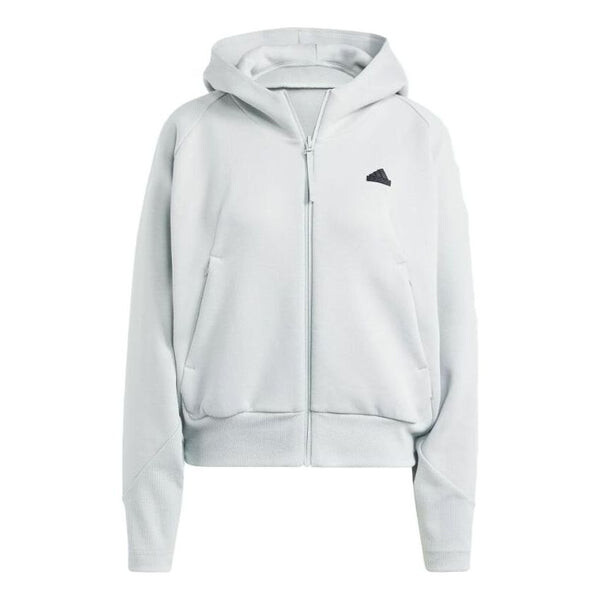 

Толстовка (WMNS) adidas Z.n.e. Full-zip Hoodie 'Grey', серый