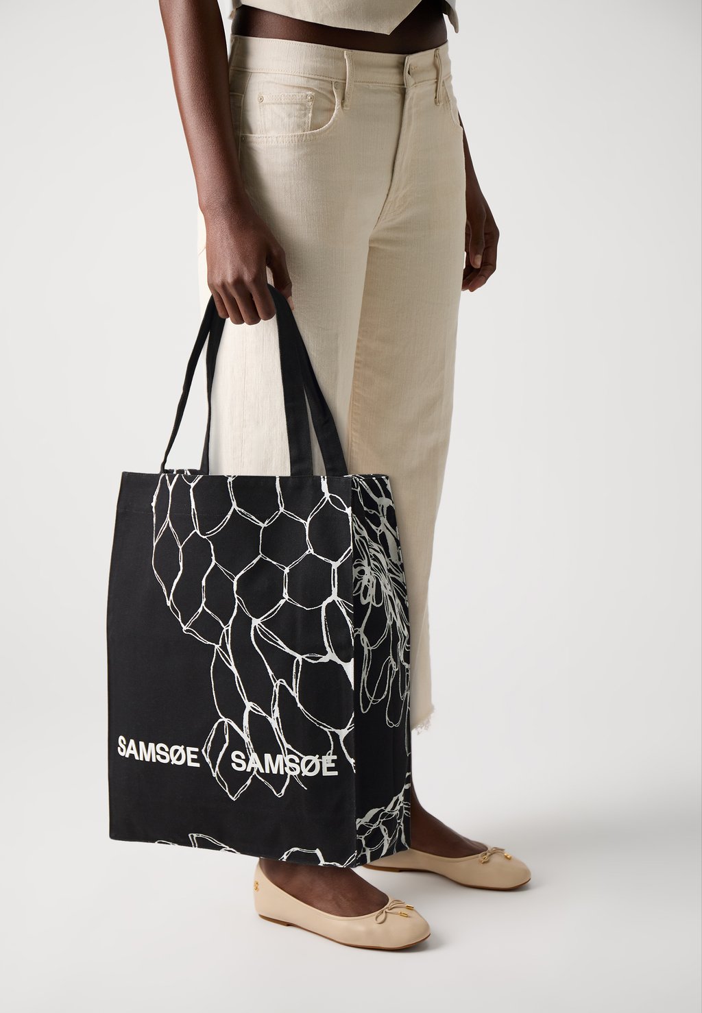 

Сумка-тоут PRINT TOTE BAG UNISEX Samsøe Samsøe, черный