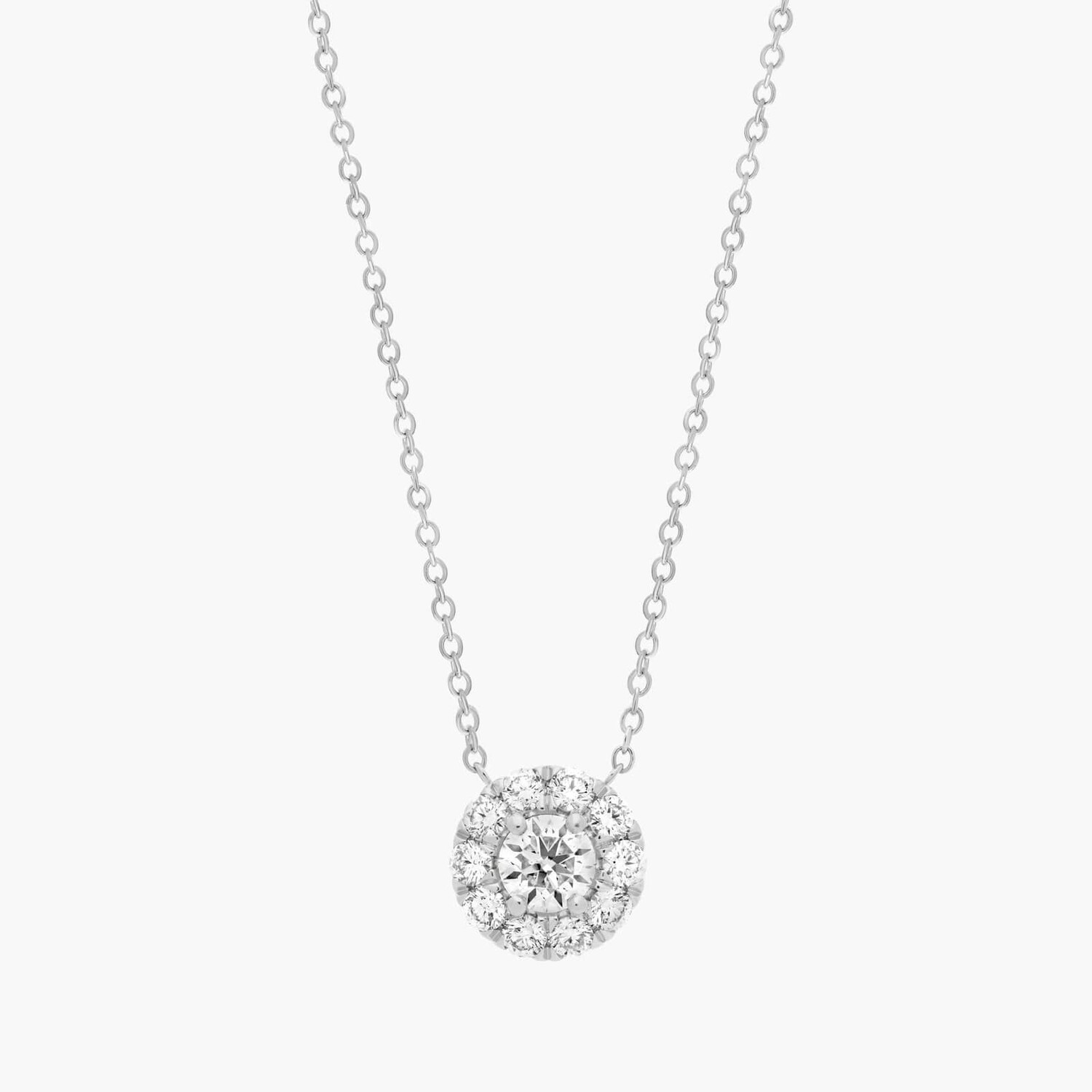 

Подвеска Halo Diamond из платины (1/2 карата Tw. - HI / SI1-SI2) Blue Nile