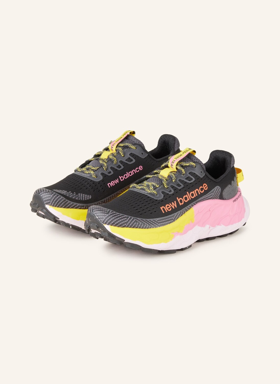 

Кроссовки для бега по пересеченной местности fresh foam x trail more v3 new balance, цвет SCHWARZ/ROSA/GELB