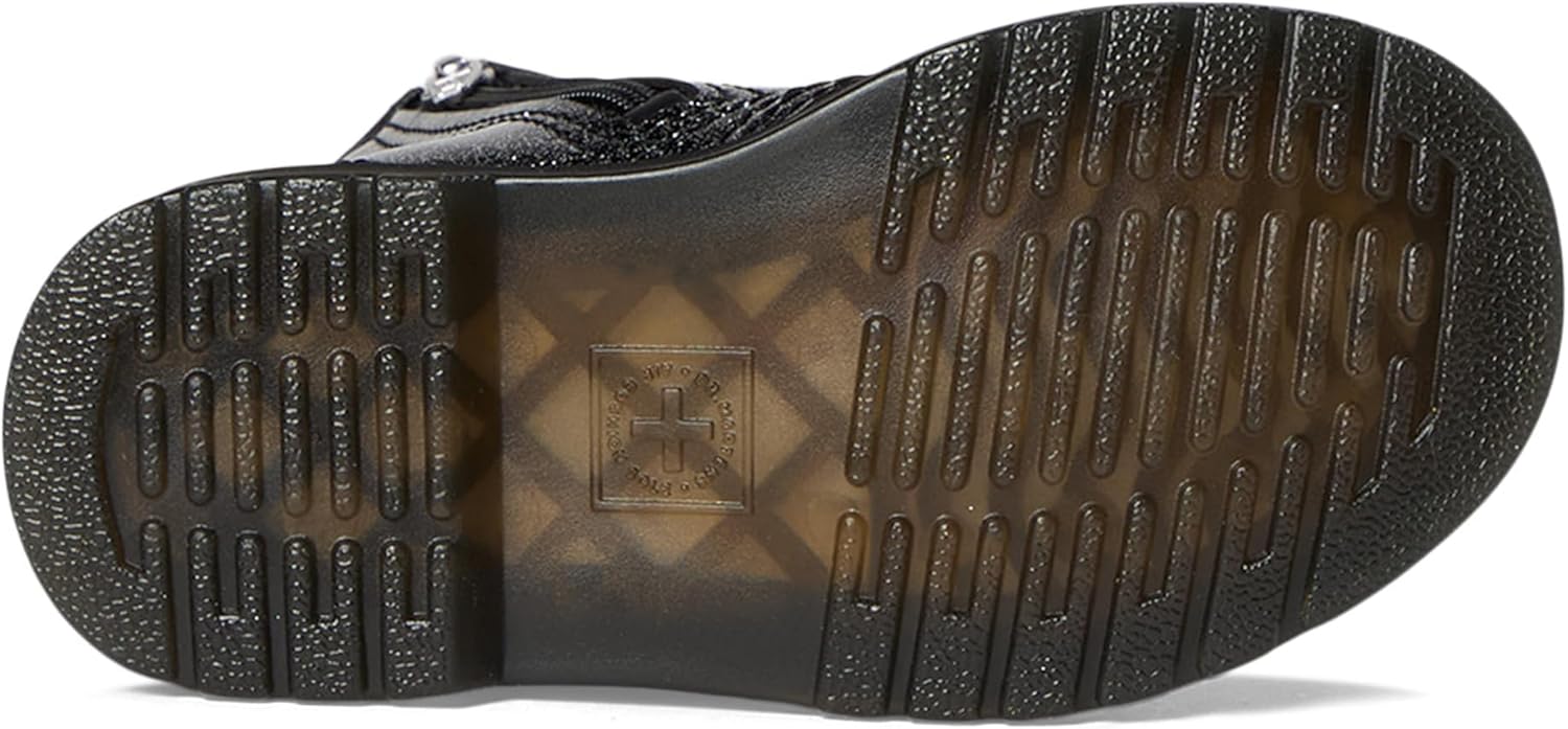 Ботинки Dr. Martens 1460 унисекс для малышей, черный/серебристый — фото 3
