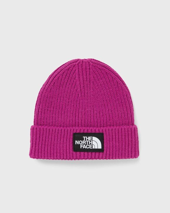 

Шапка The North Face Logo Box Cuffed Beanie, цвет deep mulberry