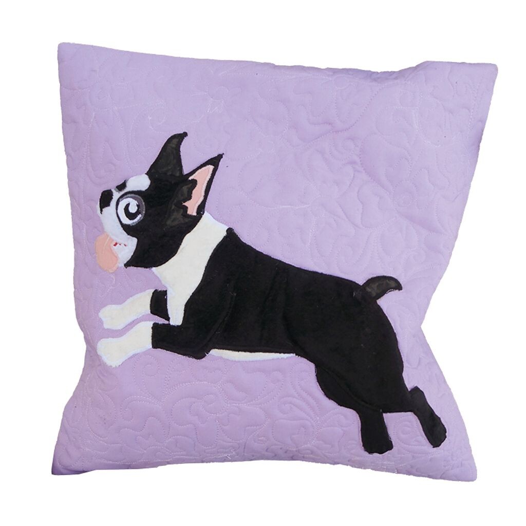 

Пэчворк - детская наволочка - Бостон-терьер 44 х 44 см Handy Pets