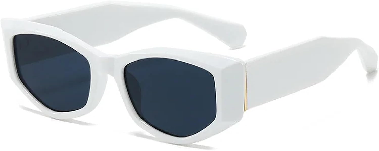 

Женские модные солнцезащитные очки конфетных цветов, мужские трендовые панк-очки, женские очки с защитой от УФ-излучения UV400 для спорта на открытом воздухе TVTBBVV, White-black