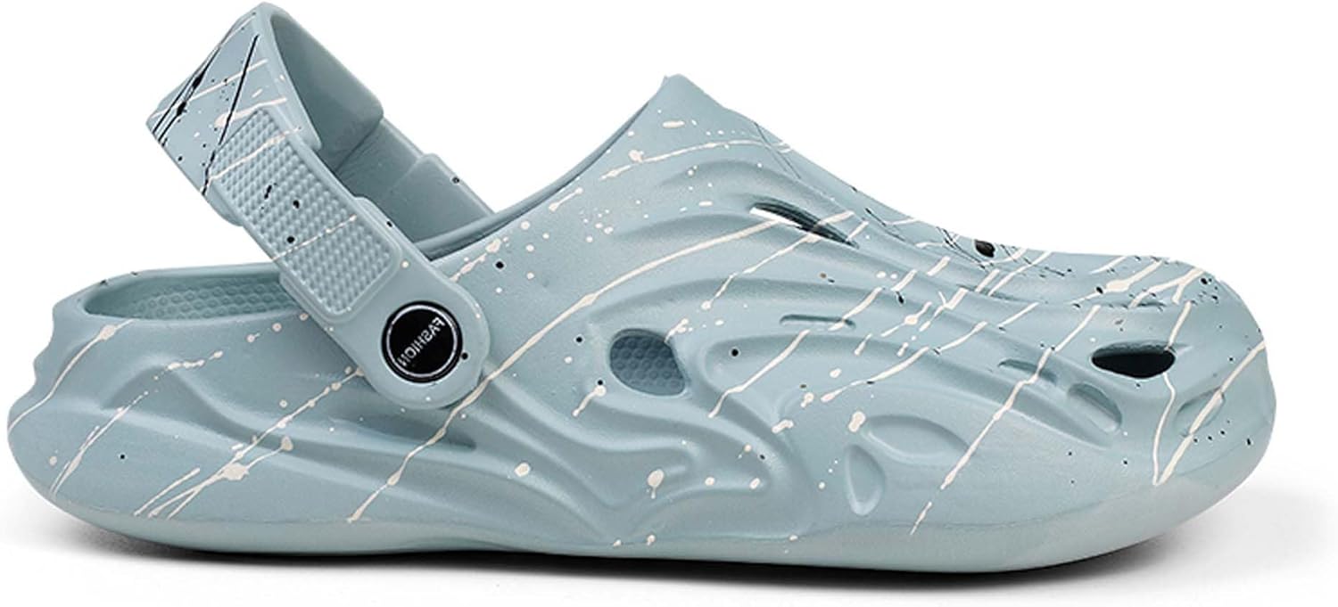 

Модные удобные сабо для мужчин, летние шлепанцы с противоскользящей подошвой, дышащие, пляжные туфли, стильные сандалии Generic, серый