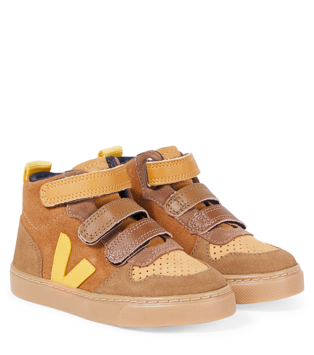 

Высокие замшевые кеды V-10 Veja Kids, Multico_Camel_Tonic
