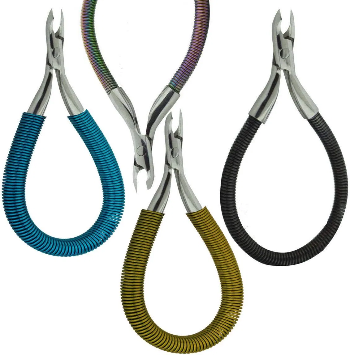 Кусачки для кутикулы YNR Grip and Snip Spiral Spring Grade SS, синие Ynr — фото 2