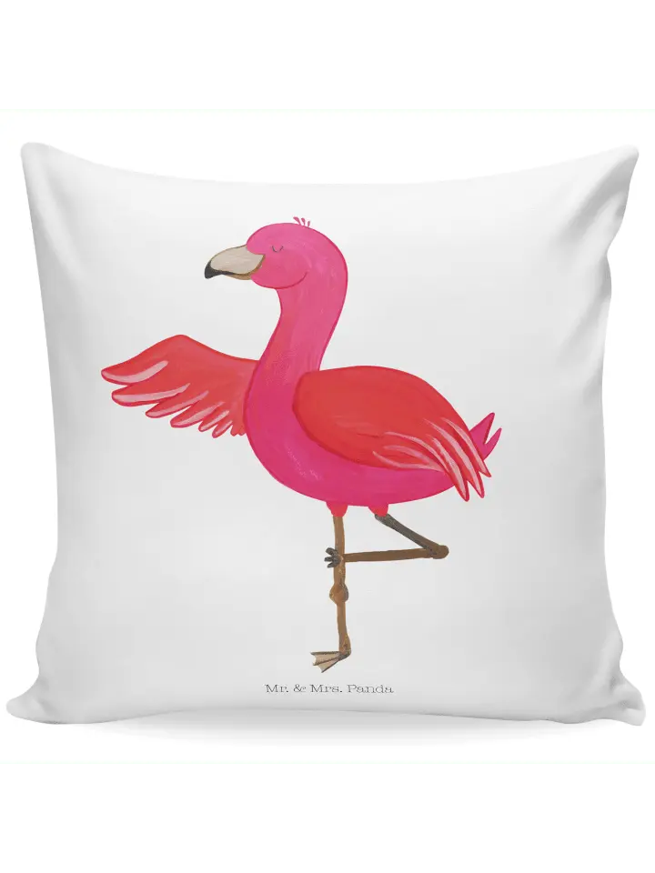 

Подушка Mr & Mrs Panda 40x40 Flamingo Yoga, белый