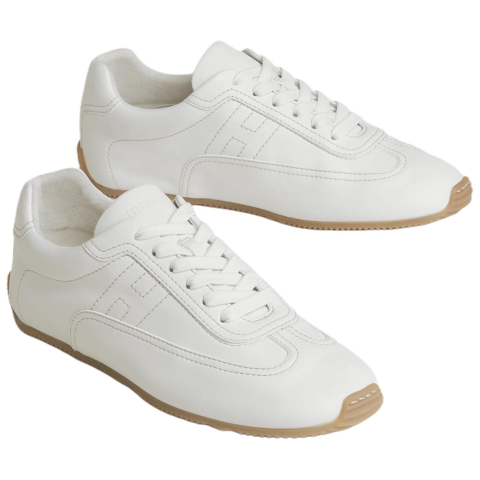 HERMES Master Calfskin Low top Casual Shoes 0.5cm Женские белые — фото 4