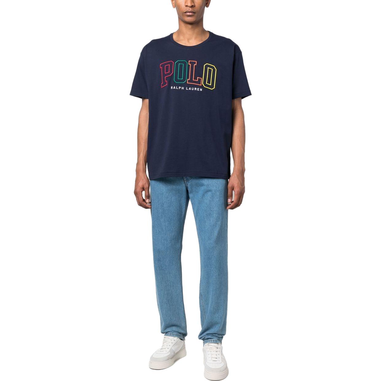 Футболка с коротким рукавом и принтом логотипа Polo Ralph Lauren, синий — фото 4