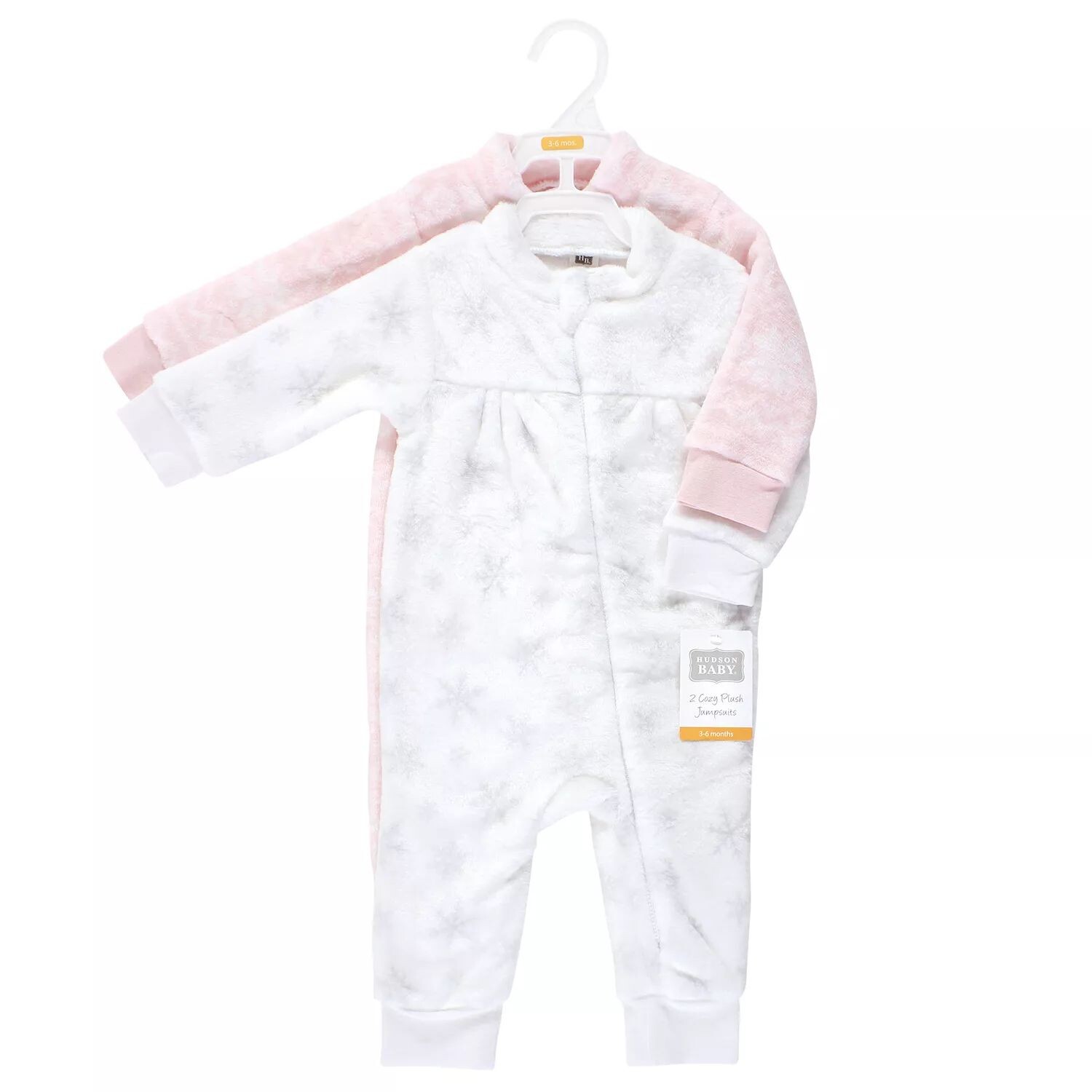 

Комплект комбинезонов Hudson Baby, 2 предмета, белый/розовый