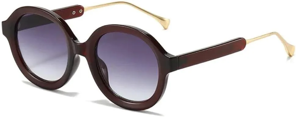 

Женские солнцезащитные очки LVTFCO в стиле ретро, ​​круглые, панк, с градиентным бежевым леопардовым принтом и защитой от УФ-излучения UV400, Wine Red Gray