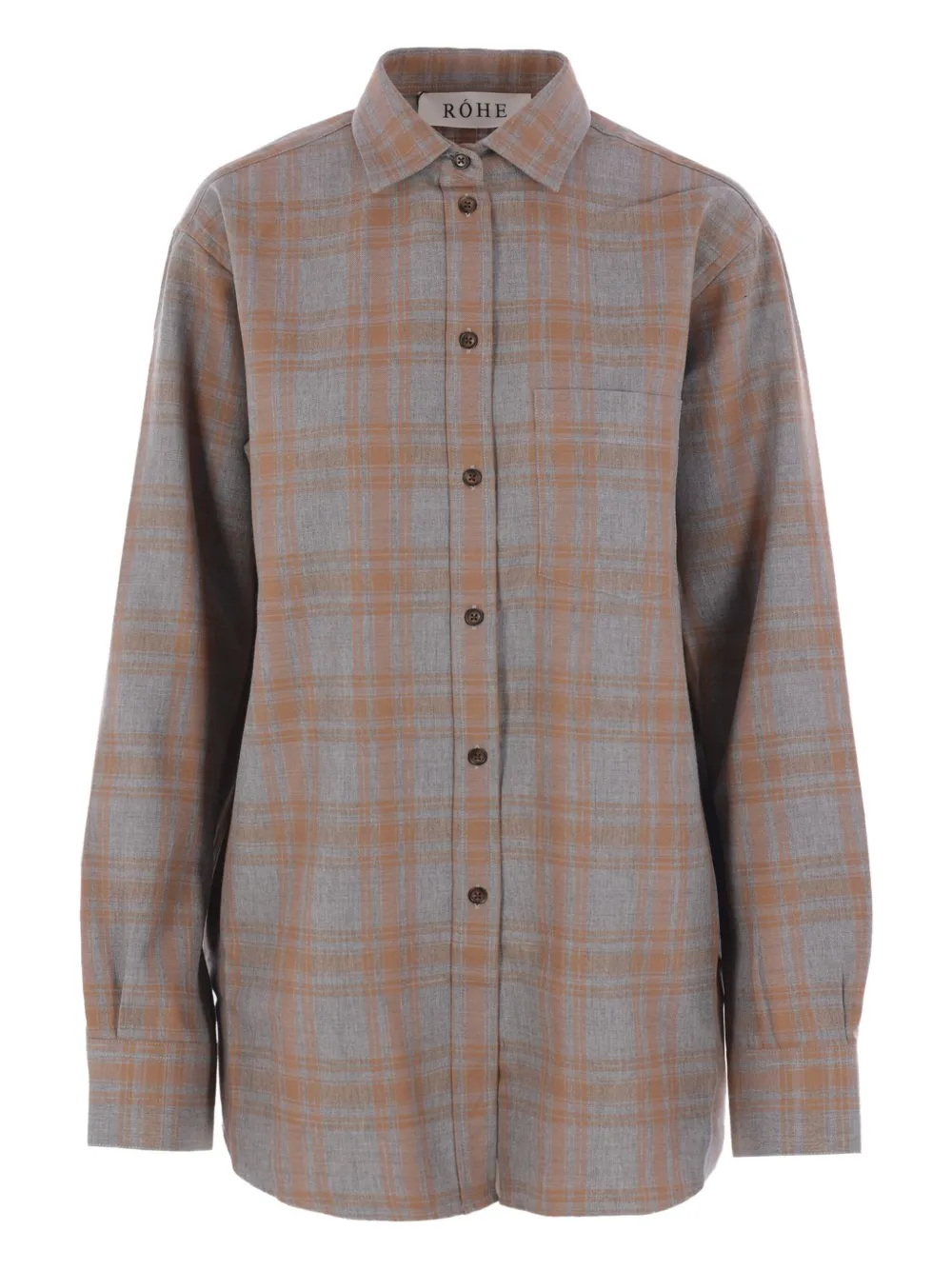 

Рубашка в клетку Róhe, серый