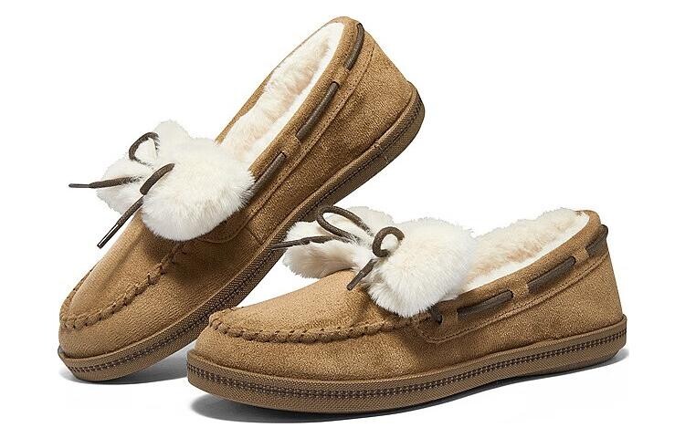 Лоферы женские низкие каштановые Skechers — фото 4