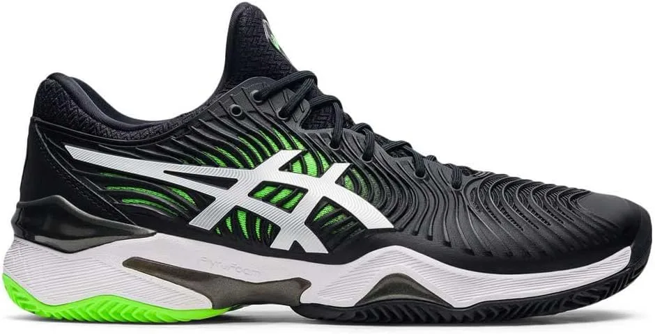 Мужские теннисные кроссовки ASICS Court FF 2 для любителей тенниса, черный/зеленый — фото 2