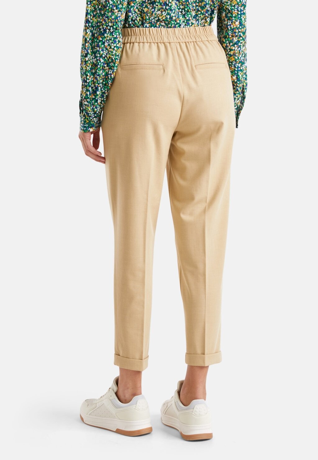 

Тканевые брюки WITH CUFF IN STRETCH BLEND United Colors of Benetton, бежевый