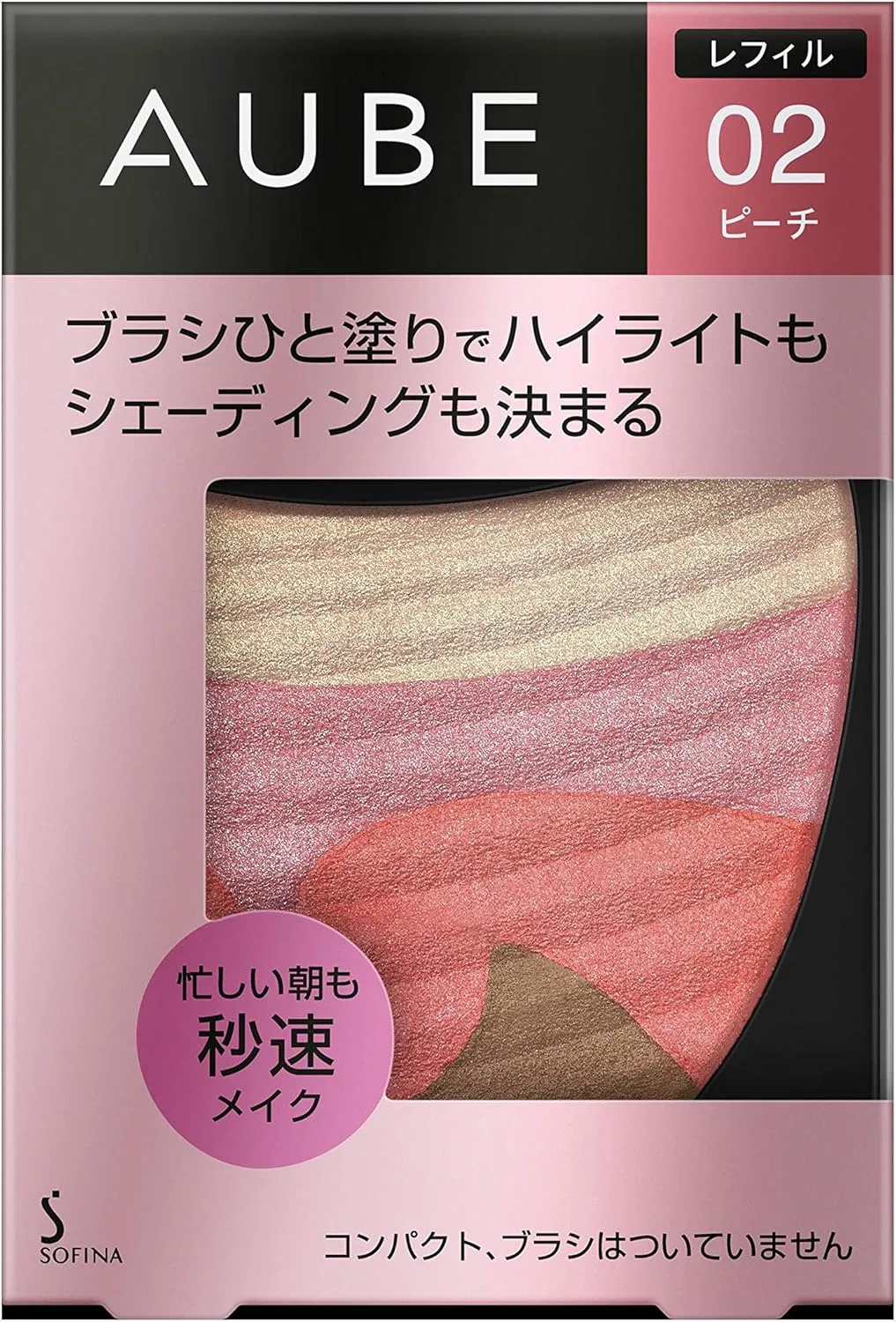 Румяна Orb Brush One Coat Cheek 02 Peach Refill