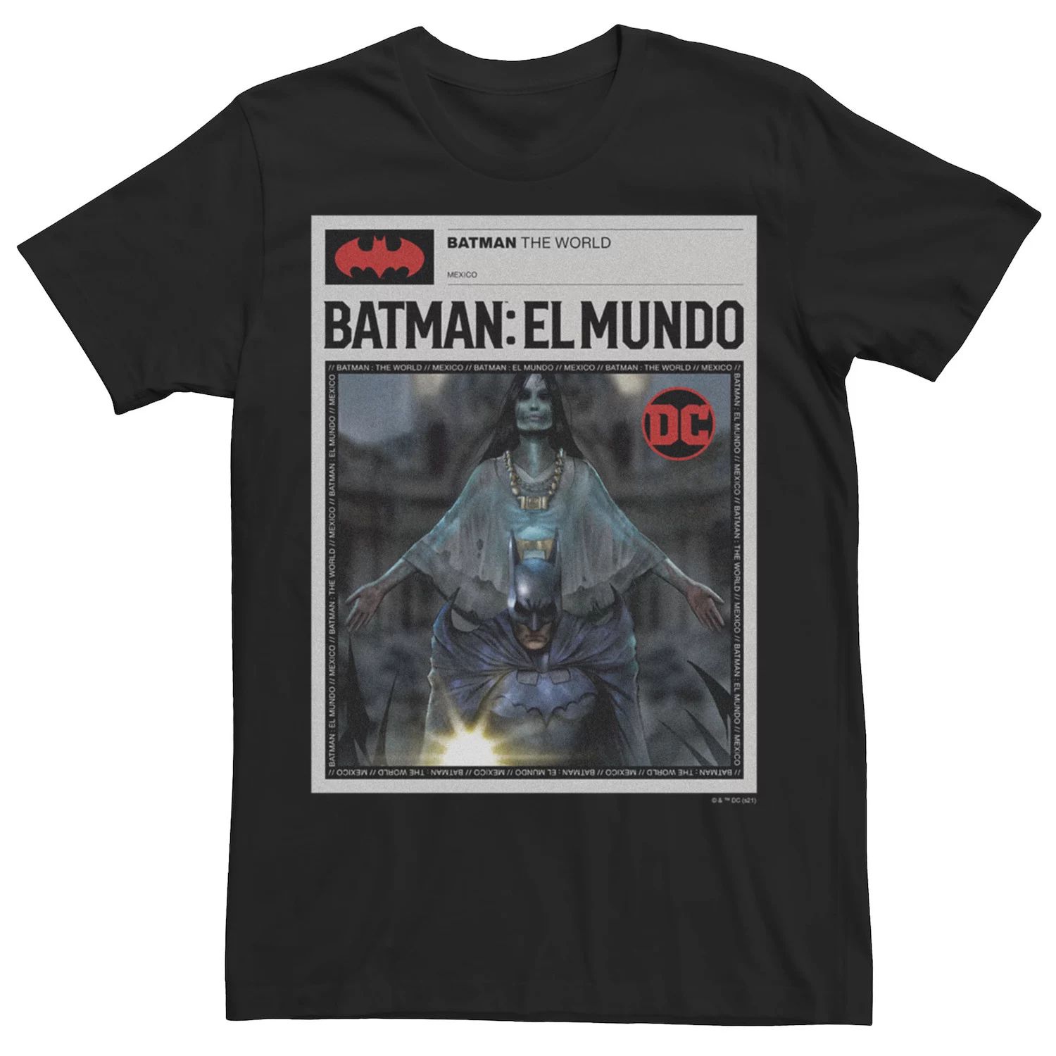 

Мужская футболка с плакатом Batman The World Mexicao News Licensed Character