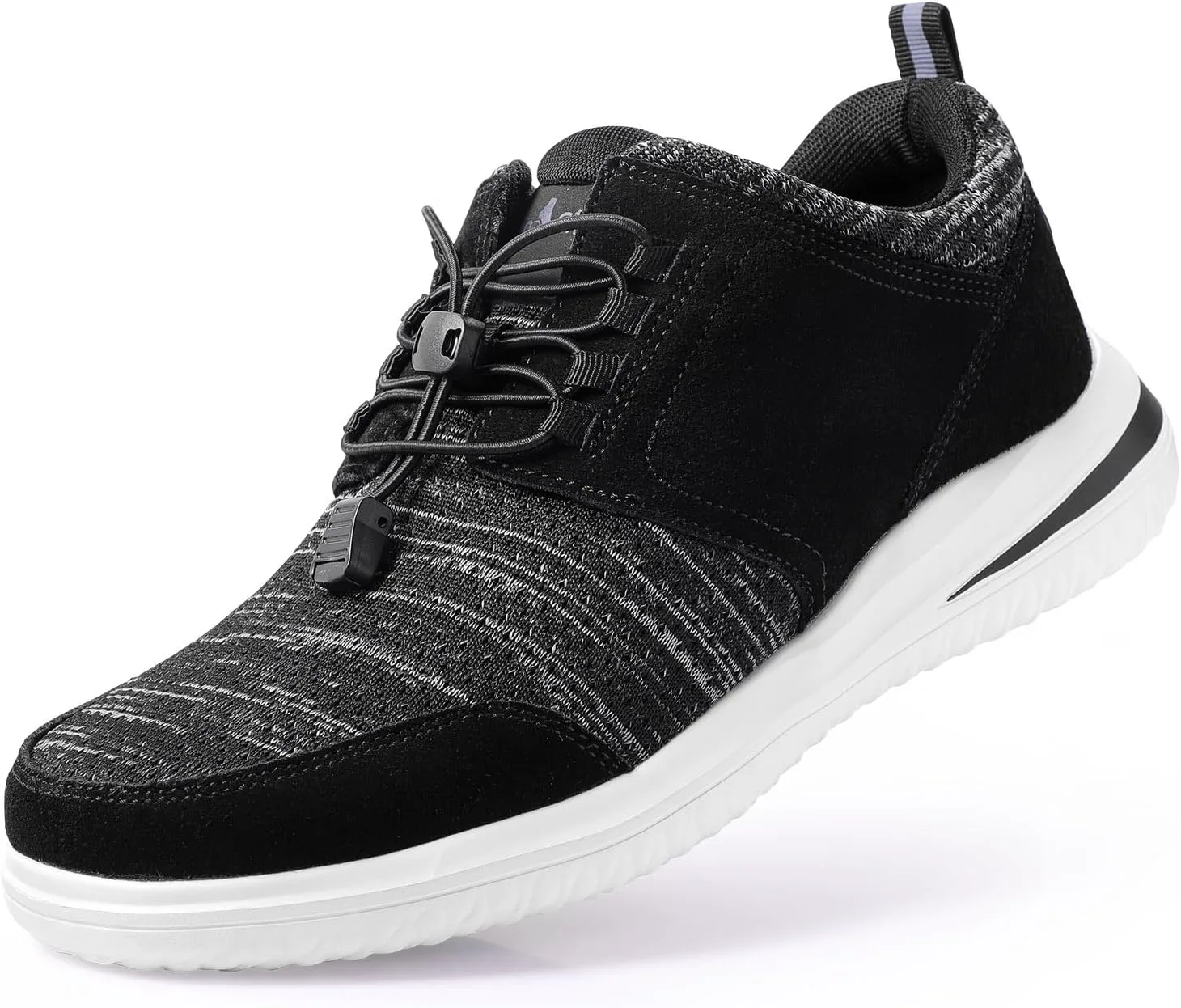 

Мужская обувь с очень широкой колодкой для всего дня ходьбы, ортопедические кроссовки с поддержкой свода стопы, обувь с широкой носочной частью для облегчения боли при подошвенном фасците Secret Slippers, черный