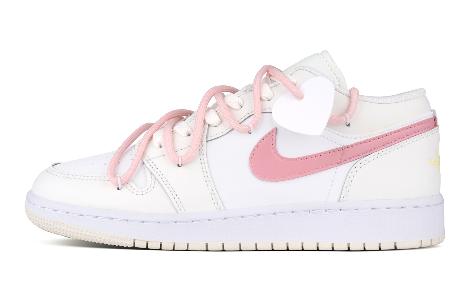 

Кроссовки Air Jordan 1 Vintage Basketball Shoes Women's Low-top Pink, цвет Off White