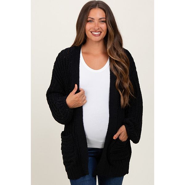 

Кардиган для беременных с карманами, оверсайз, крупной вязки Pinkblush, Black