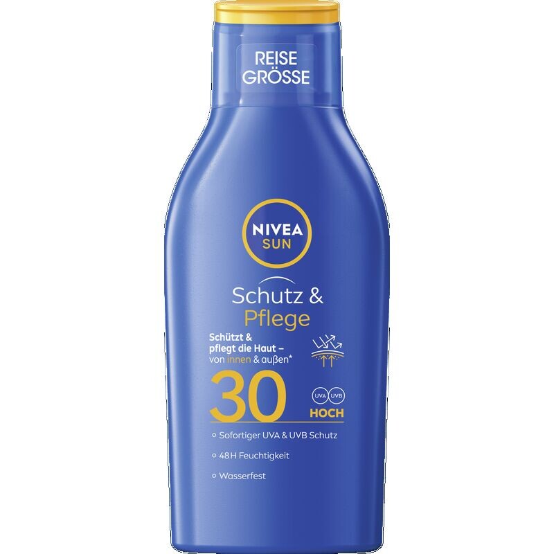 

Солнцезащитное молочко для защиты и ухода SPF 30, дорожный размер NIVEA, 100 ml