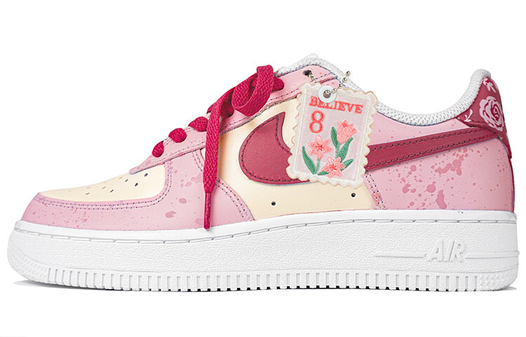 

Кроссовки Nike Air Force 1 Skateboard Shoes Women's Low-Top Pink White