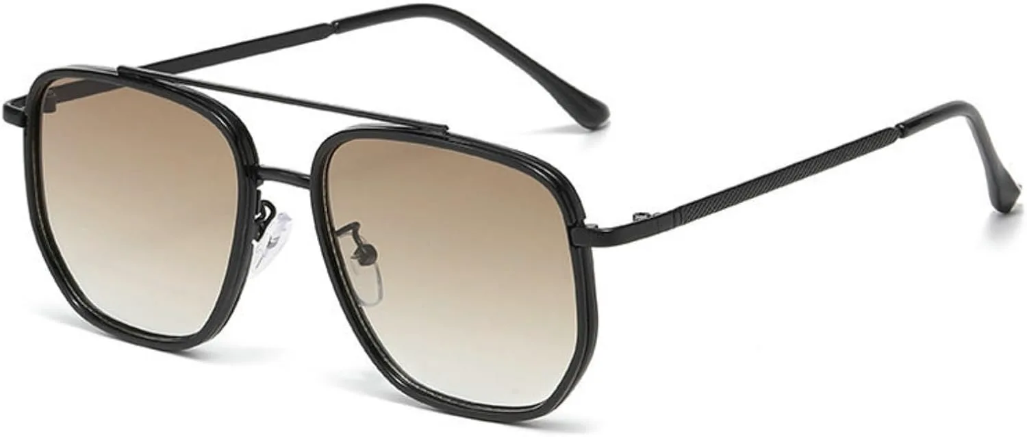 

Винтажные квадратные солнцезащитные очки-пилот большого размера Willochra для женщин и мужчин, с двойной перемычкой, в стиле 70-х. Модные и стильные очки, C5