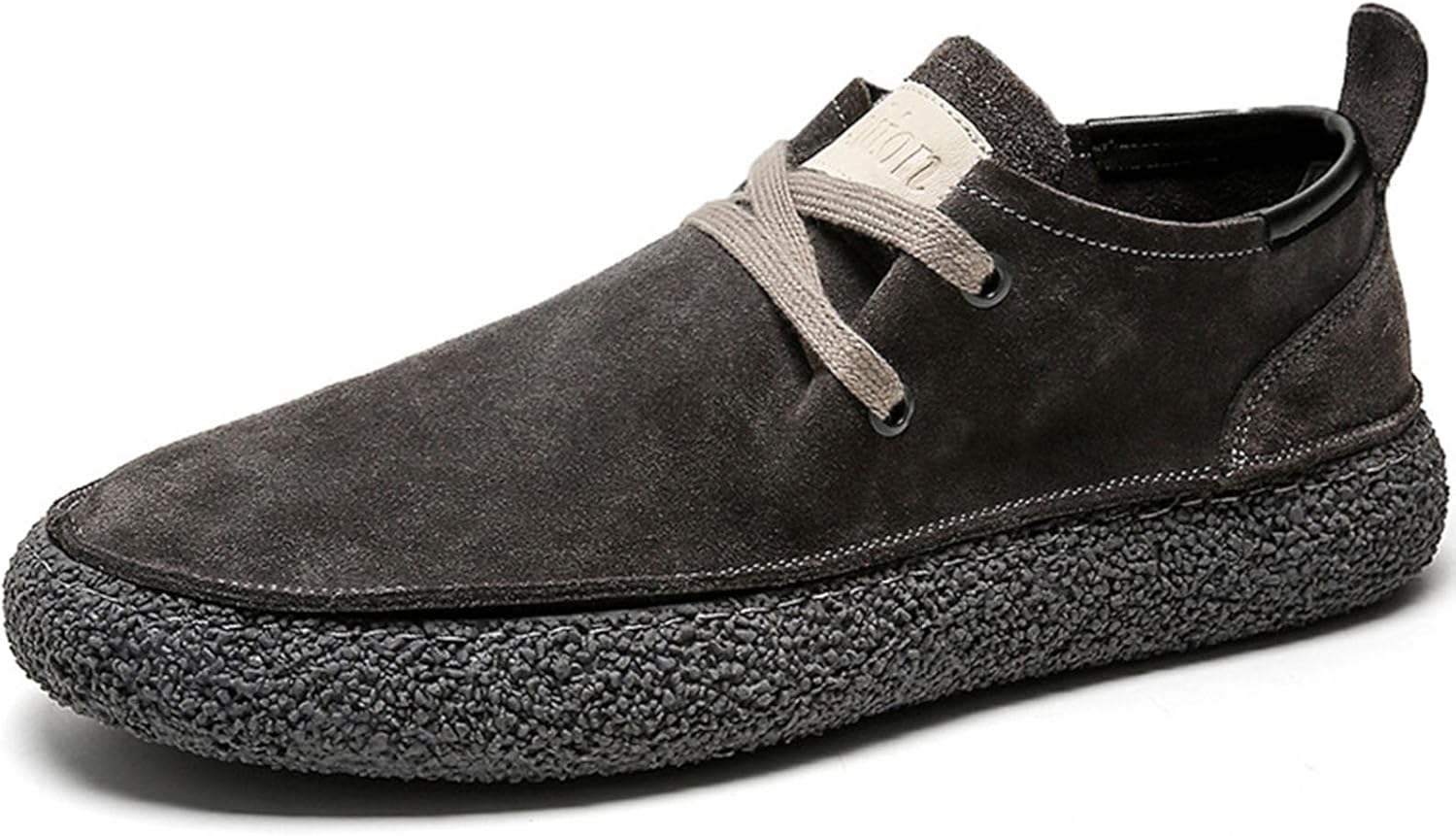 

Мужские ретро-кроссовки из замши с мягкой подошвой и шнуровкой, модные и удобные, нескользящие, для ходьбы, классические современные оксфорды из матовой кожи Zppordmr, серый