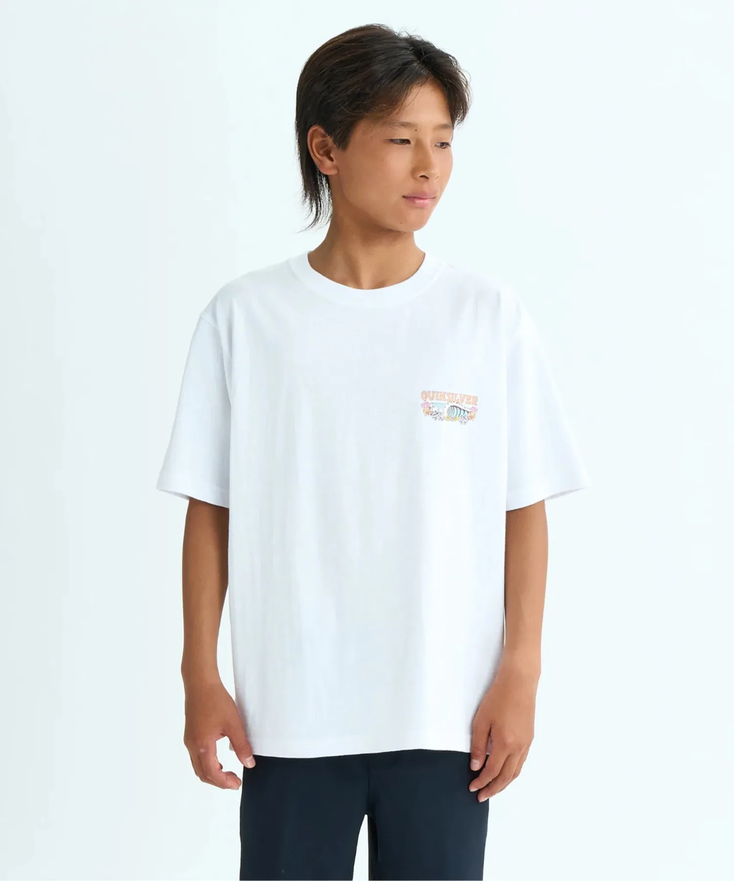 Детская футболка Quiksilver AQUIA WILD ST с принтом белая — фото 3
