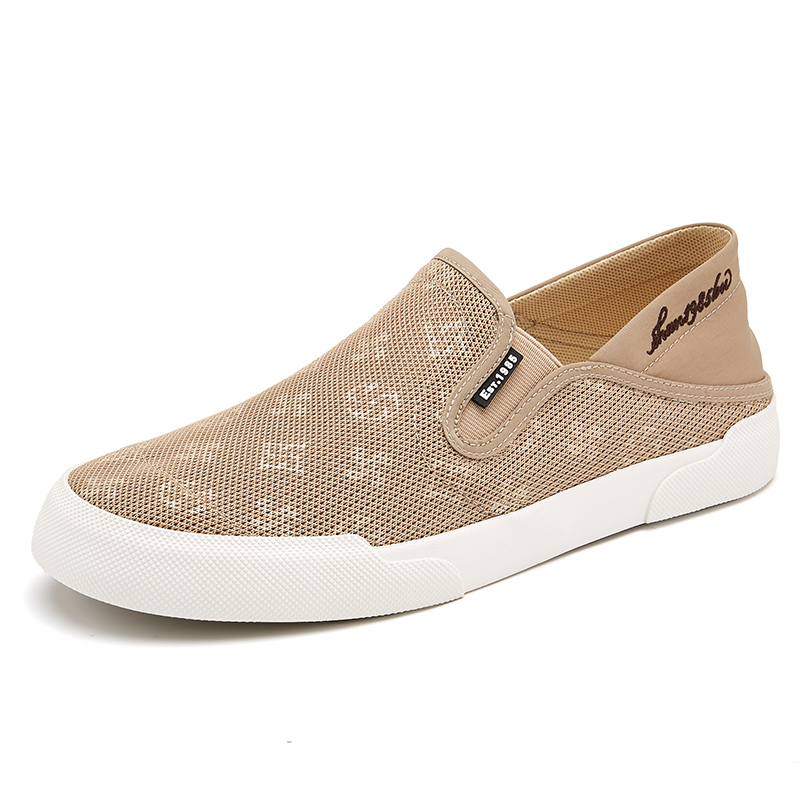 

SENJIALUO Износостойкие легкие дышащие мужские лоу-топы повседневные кеды - хаки, цвет Khaki