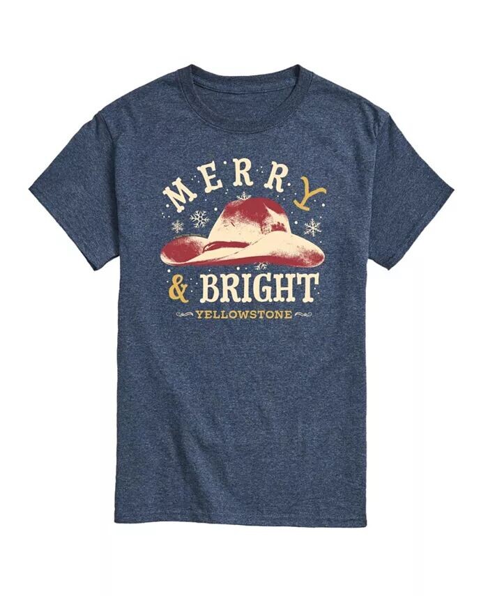 

Мужская футболка с коротким рукавом Yellowstone Merry and Bright AIRWAVES, синий