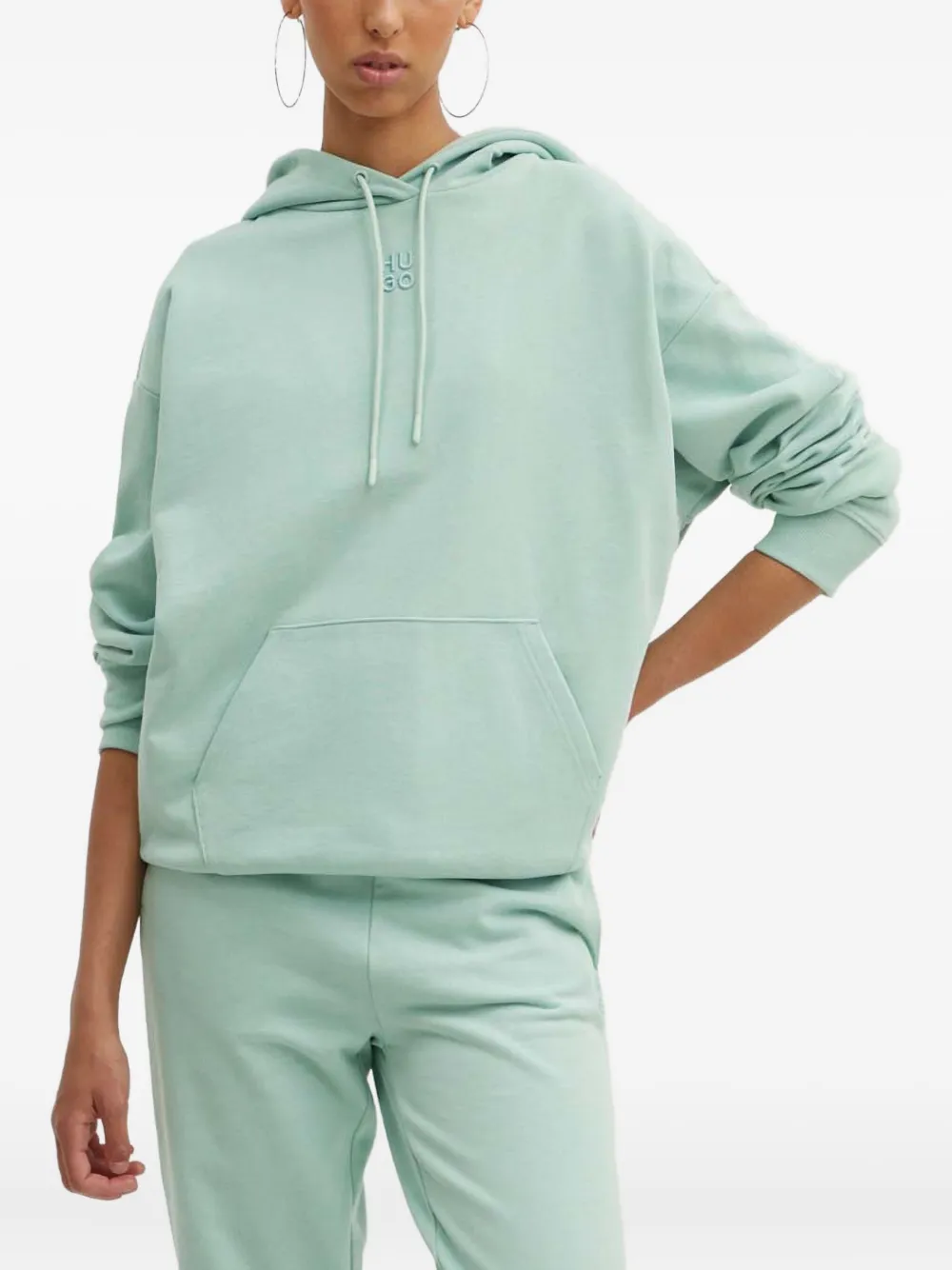 

Вышитый худи Hugo, зеленый