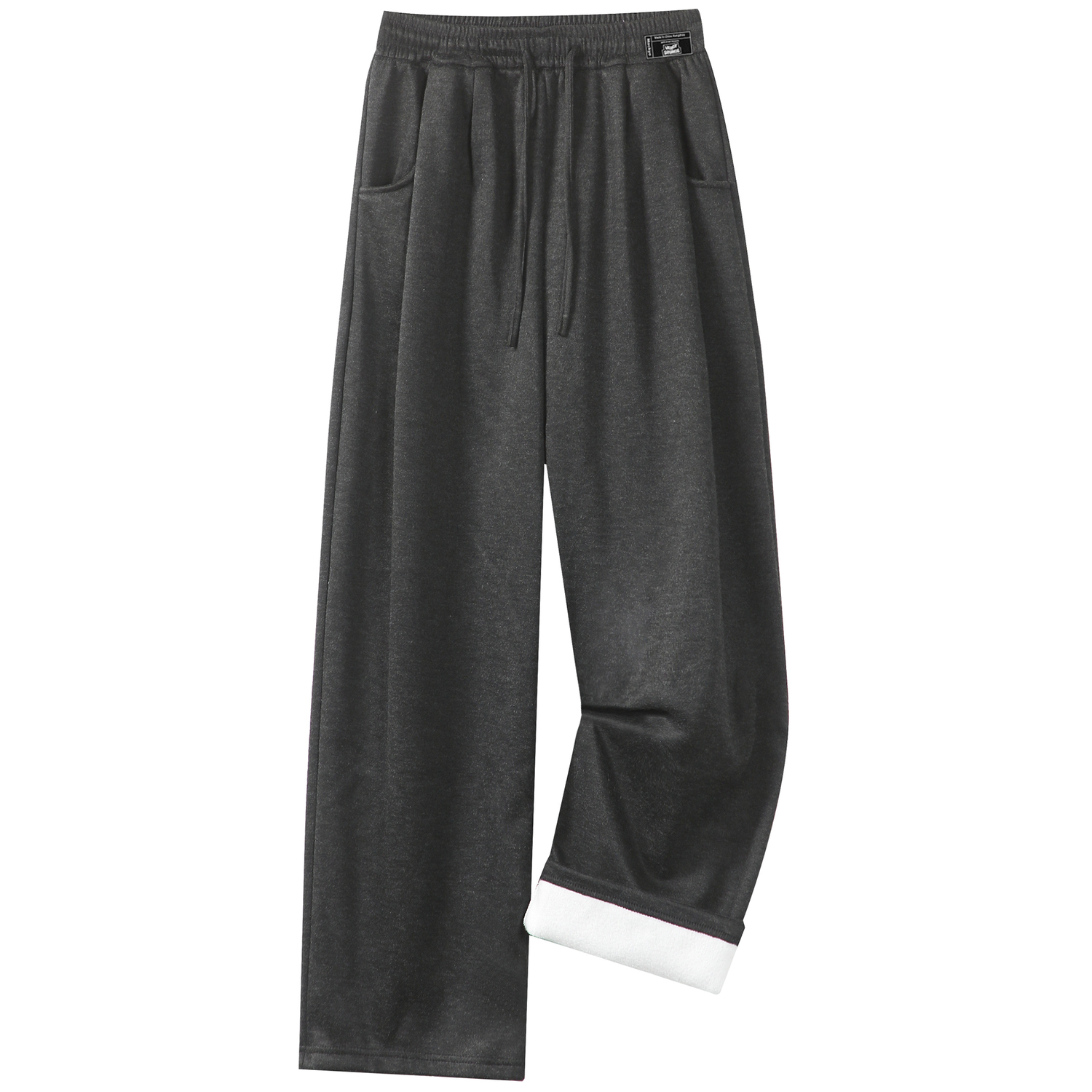 

Повседневные брюки Unisex утепленные и с флисовой подкладкой Wide Leg Mackyo, черный fleece-lined