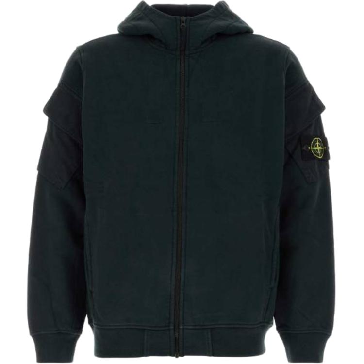 

Толстовка на молнии с нашивкой компас STONE ISLAND, черный