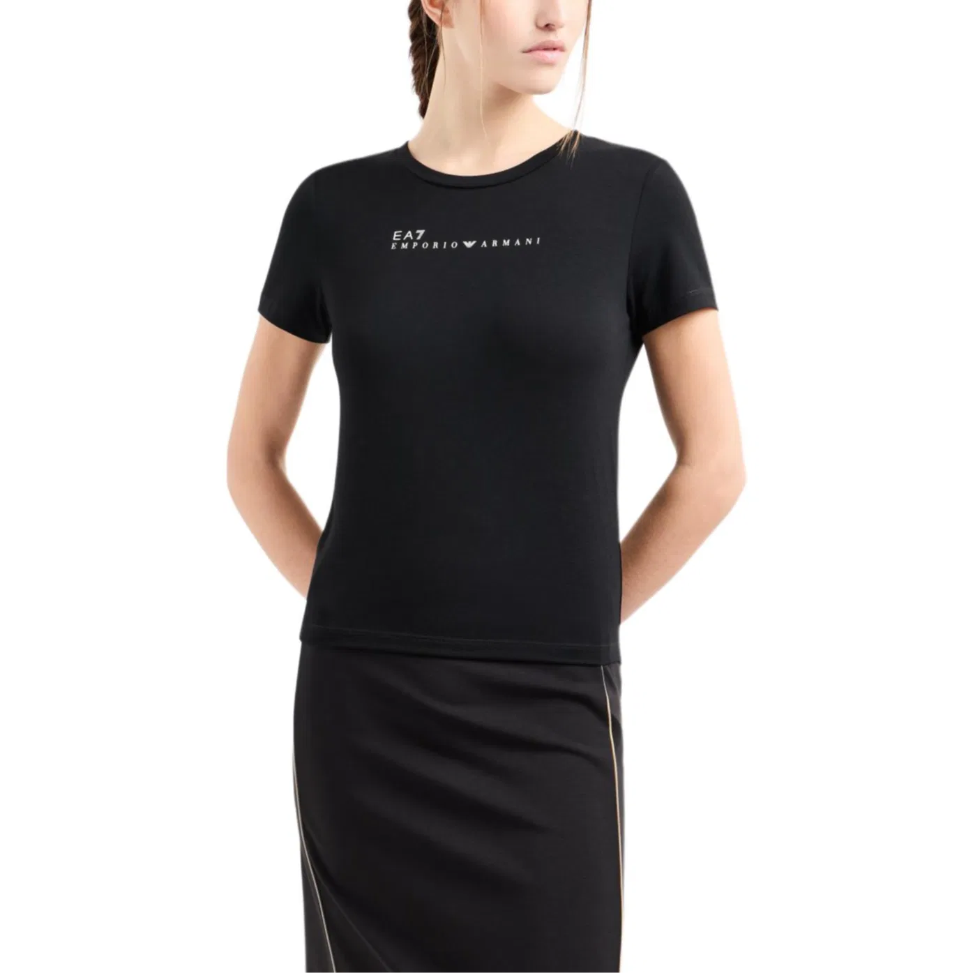Футболка Ea7 с принтом логотипа EMPORIO ARMANI, Black — фото 3