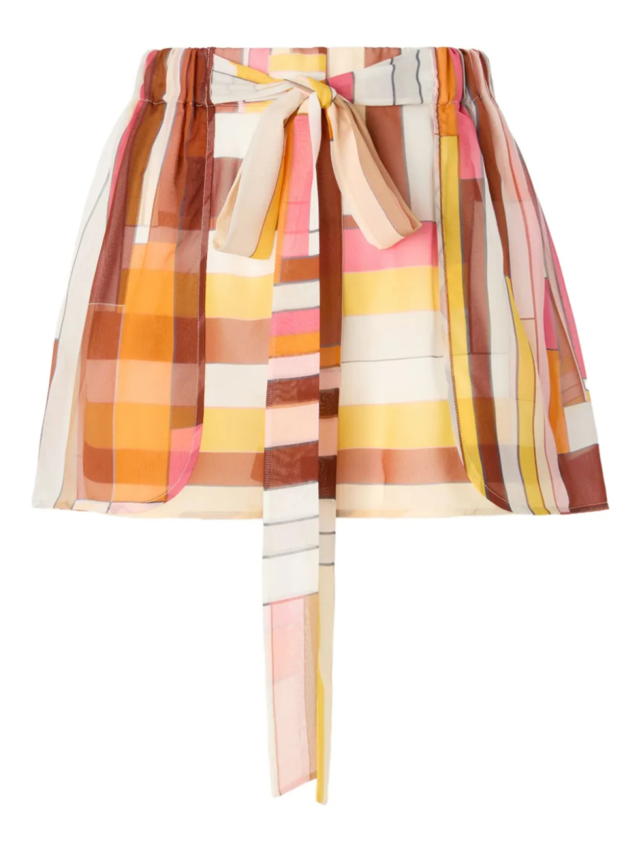

Мини-юбка с геометрическим принтом Missoni, коричневый