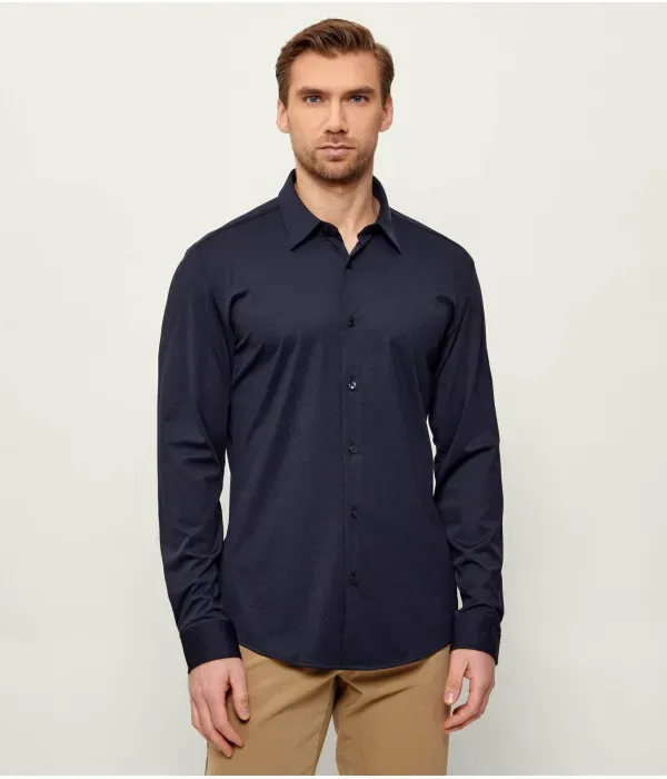 Рубашка P-ROAN-KF-261 slim fit Boss, темно-синий