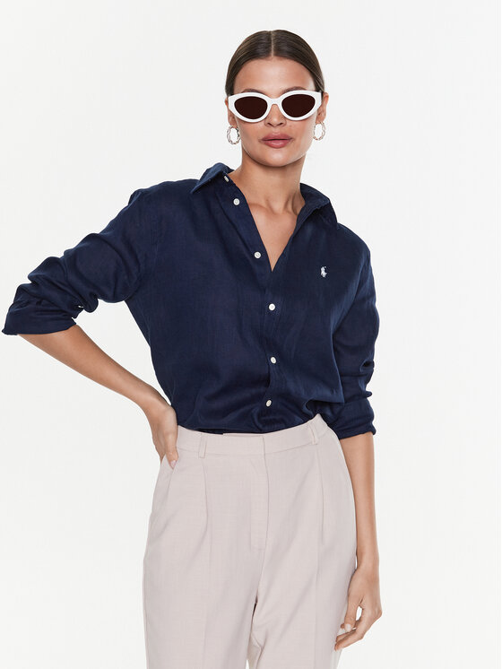 

Свободная рубашка 211920516007 Polo Ralph Lauren, синий