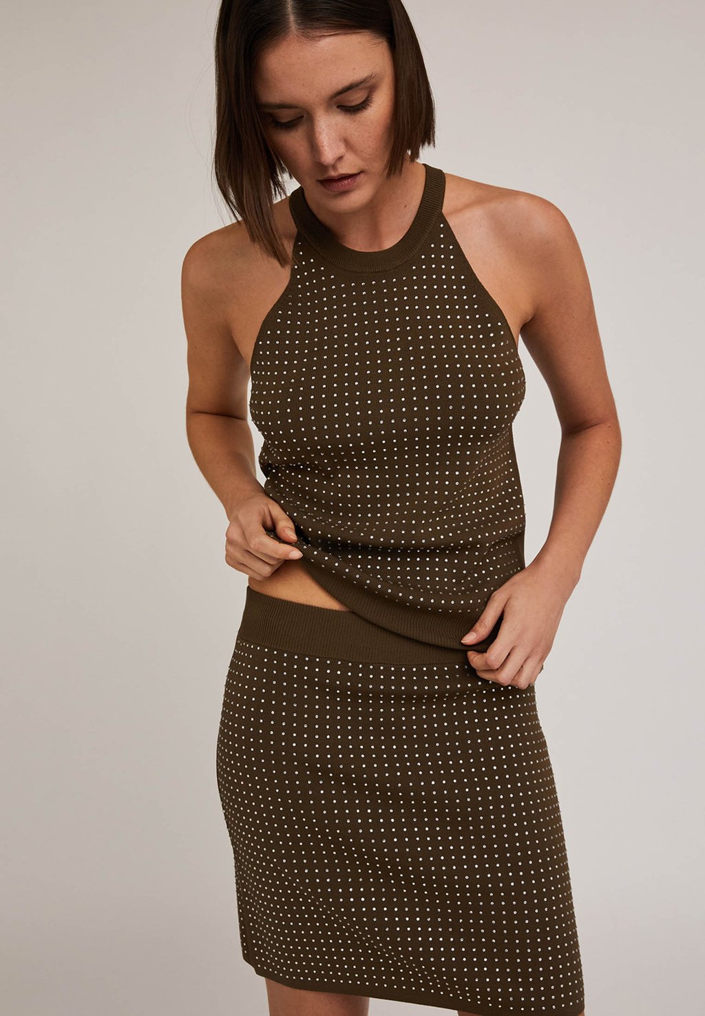 

Топ CON STRASS Motivi, цвет Verde Militare