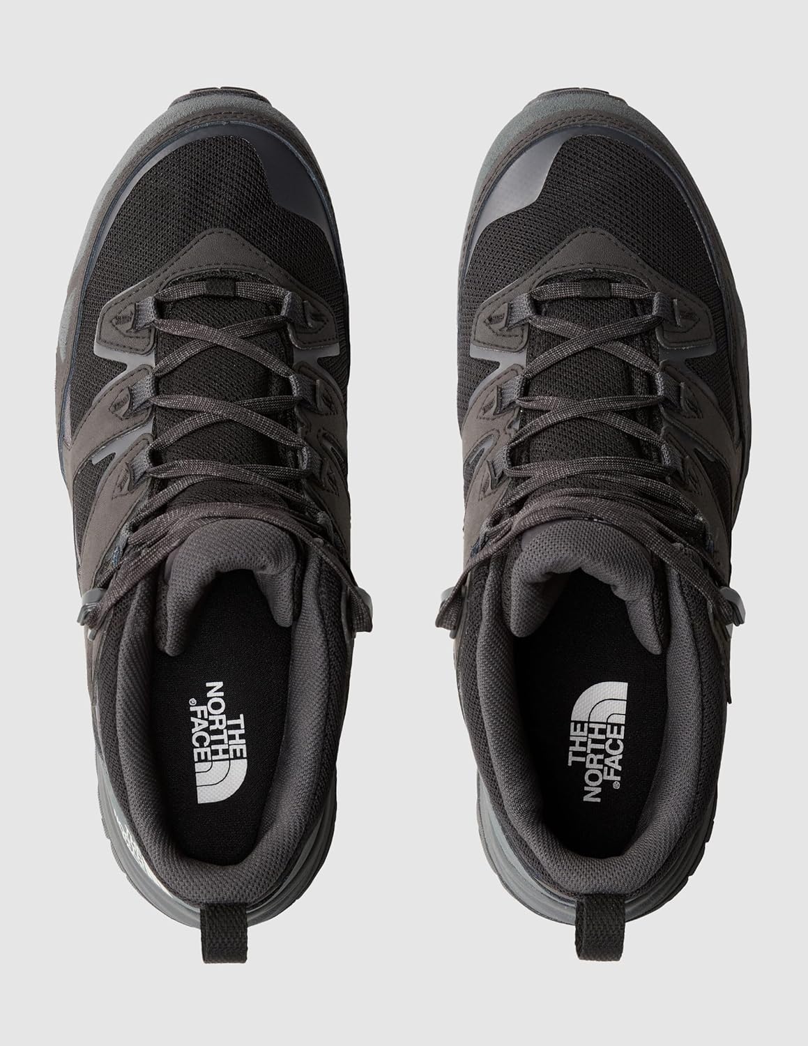 Мужские водонепроницаемые походные ботинки THE NORTH FACE Hedgehog 3 Mid, Верх из кожи рипстоп, резиновая подошва, черный/серый — фото 4