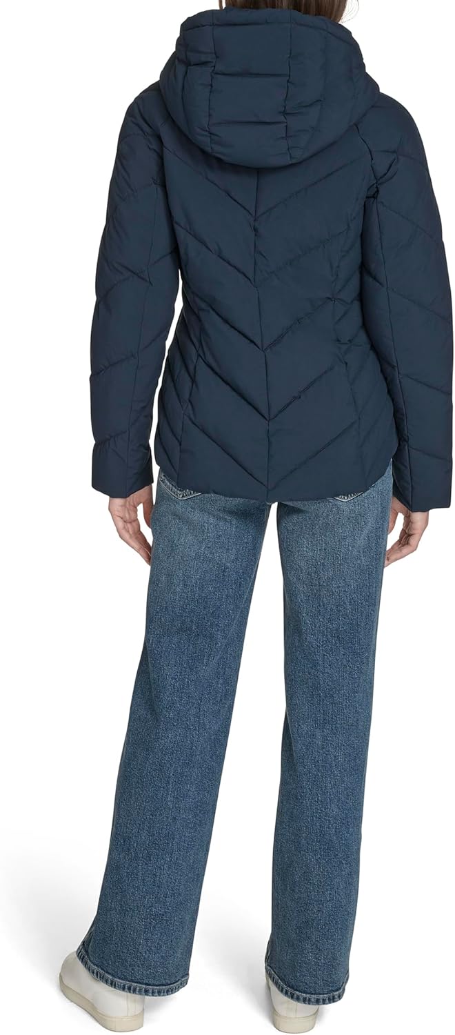Женское легкое повседневное пальто Tommy Hilfiger с возможностью упаковки, Navy — фото 4