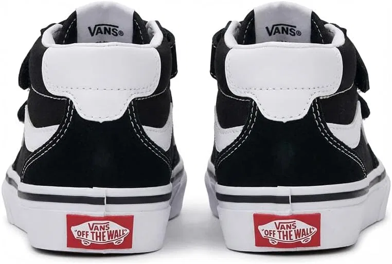 Детские кроссовки Vans Brooklyn Mid V, Black White — фото 3
