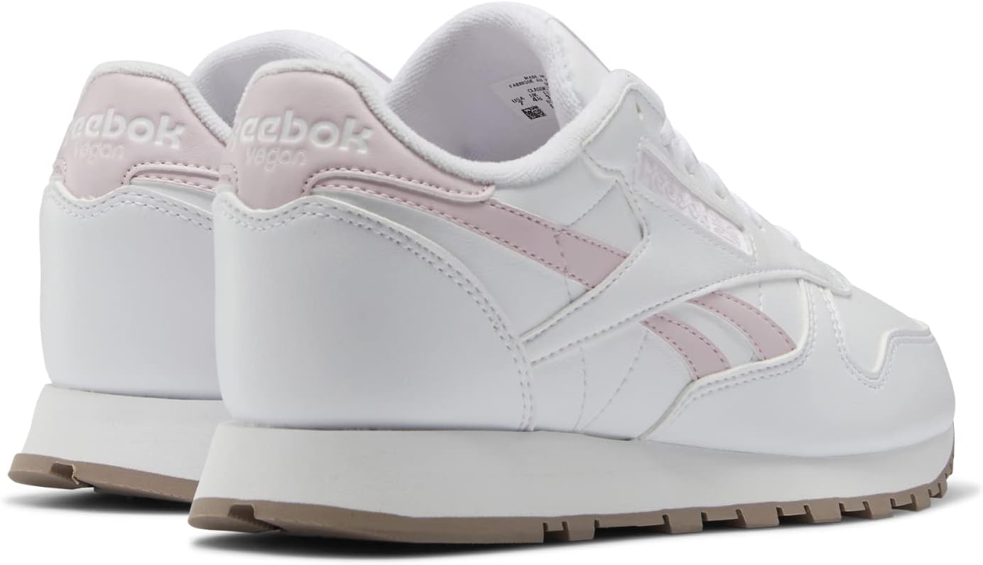 Мужские винтажные кроссовки Reebok Classic Leather 1983, белый/розовый — фото 3