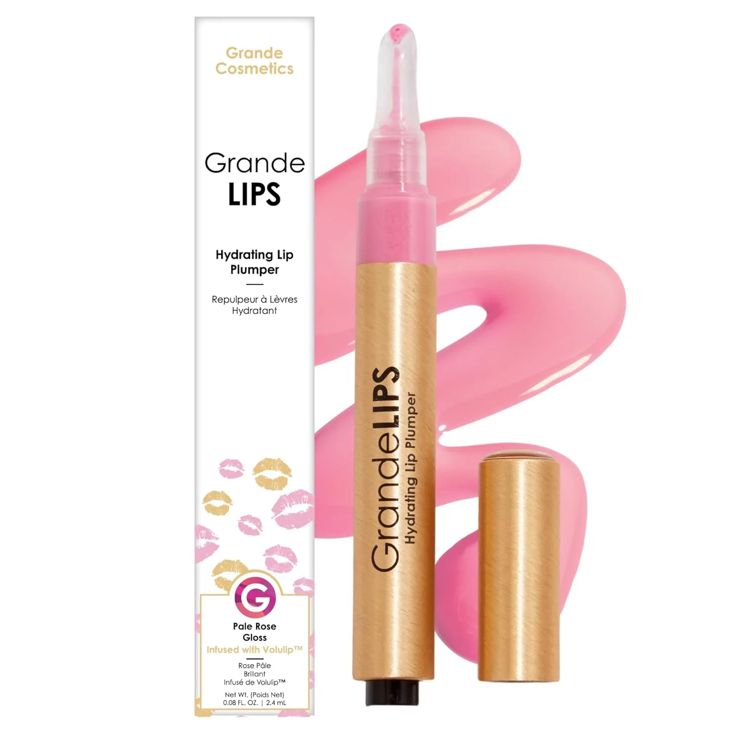 Увлажняющий бальзам для губ GrandeLIPS от Grande Cosmetics - для более полных и увлажненных губ., Pale Rose