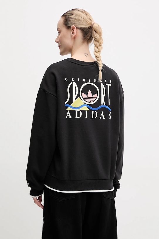 

Хлопковая толстовка Graphic Sweat Adidas Originals, черный