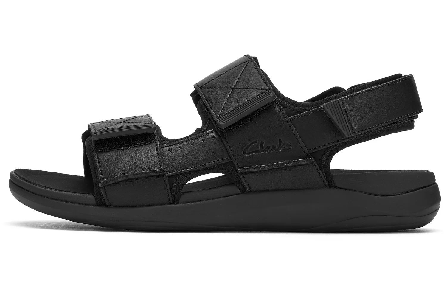 Clarks Пляжные сандалии из коровьей кожи для мужчин черные